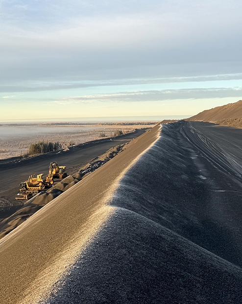 View of a tailings storage facility.