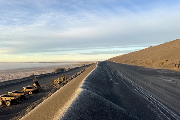 View of a tailings storage facility.