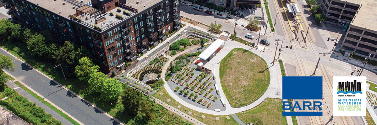 Aerial view of Towerside District