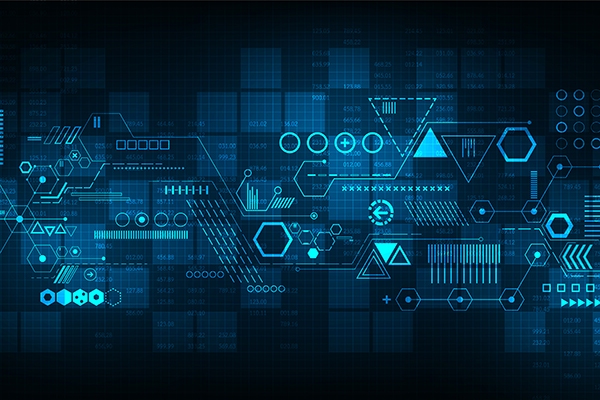 Vector abstract background shows the innovation of technology and technology concepts.