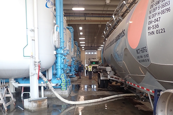 The City of Bemidji’s drinking water treatment plant undergoes a granular activated carbon (GAC) changeout to maintain effective PFAS removal. Designed by Barr, the Minnesota facility features a dual-filtration system combining greensand and GAC technologies to provide safe, clean drinking water for the community.
