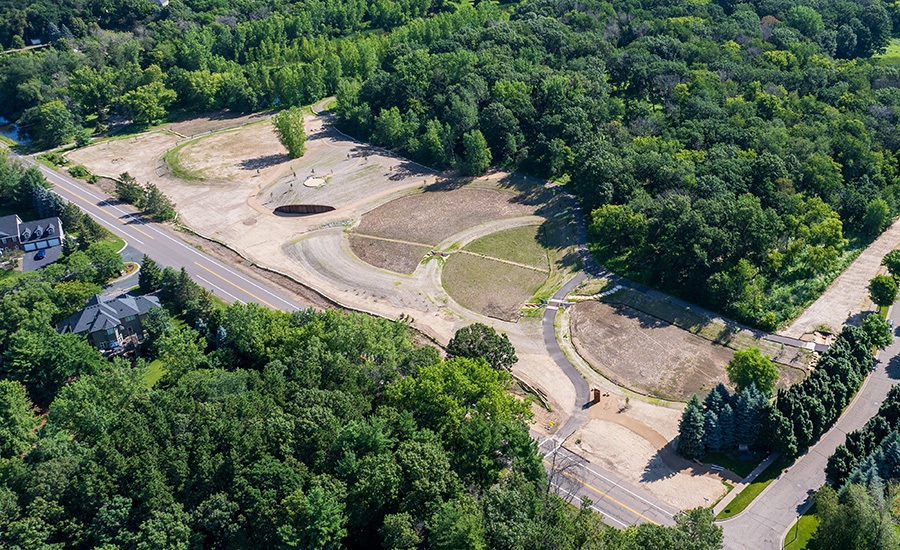 Aerial of Hasenbank stormwater park