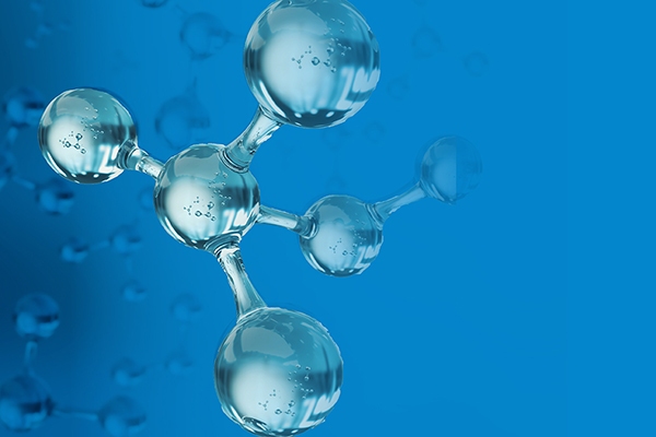 An illustration of PFAS molecules.